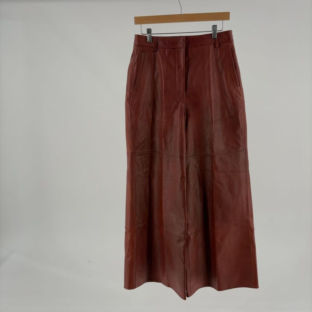 Zara Wide Leg Leather Pants